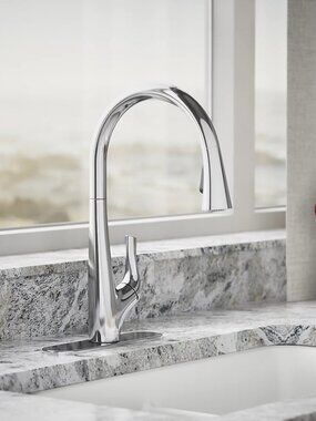 Kohler Bevin Pull-Down Kitchen Faucet Chrome